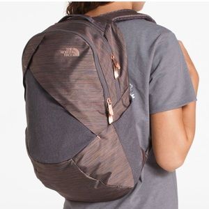 North Face Isabella Backpack- Grey/Rose Gold